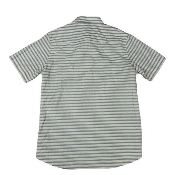 Travis Mathew Striped Button Up Short Sleeve Cotton Shirt Large - Picture 6 of 6